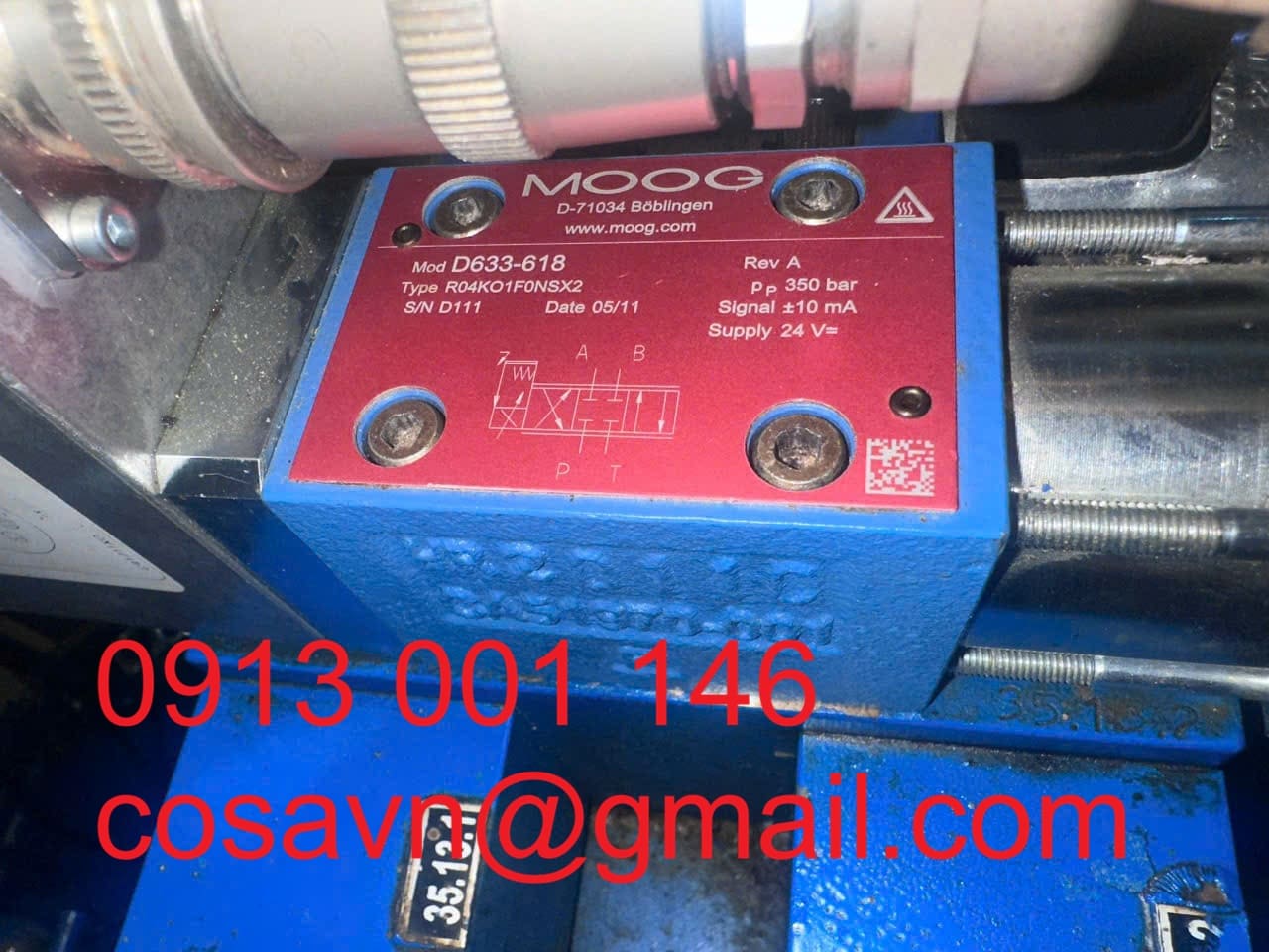 Van servo dẫn động trực tiếp Moog D633-618 D633-618